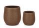 Набір ваз 2шт - SET2 RHOMBUS LOW FAT RUSTY VASE HOLDER CU3124 фото 1