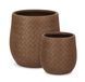 Набір ваз 2шт - SET2 RHOMBUS LOW FAT RUSTY VASE HOLDER CU3124 фото 2